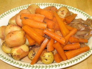 Yummy wine-steeped vegetables!