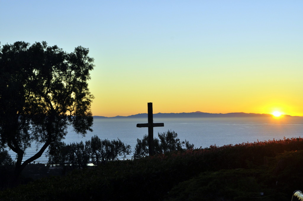 Sunset over Santa Cruz Island from Grant Park, Ventura, California