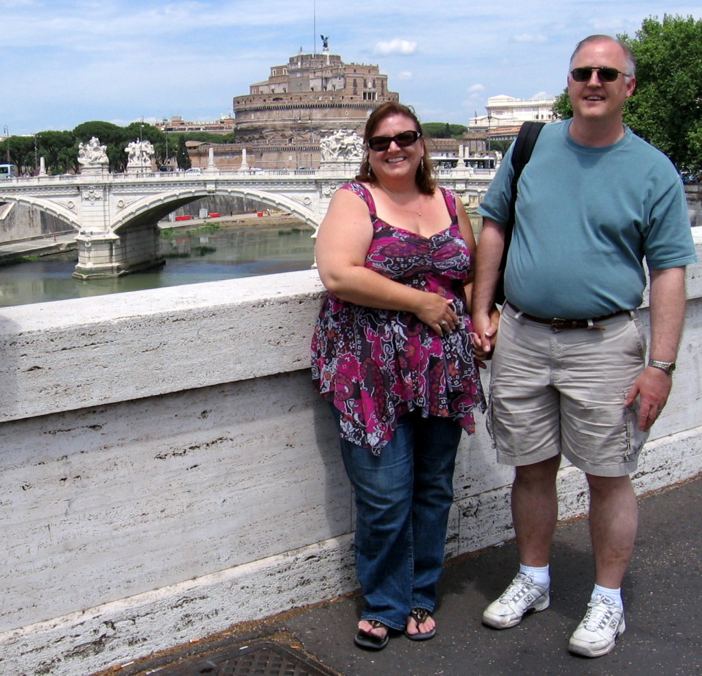 John and me in Rome on our honeymoon!