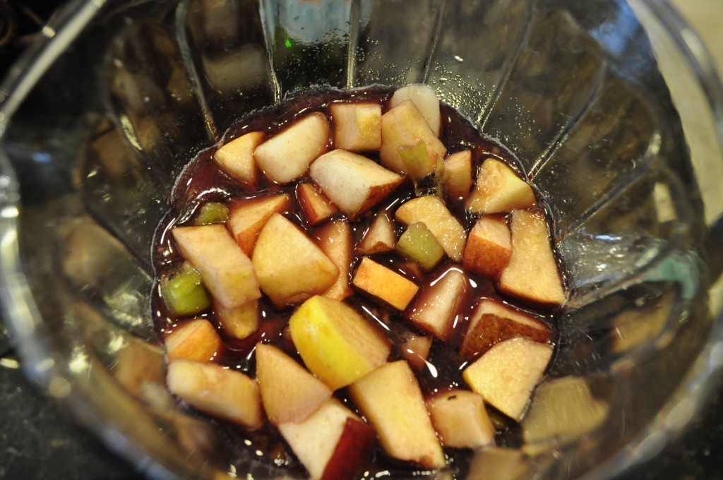 The wine-soaked fruit makes a delicious dessert!